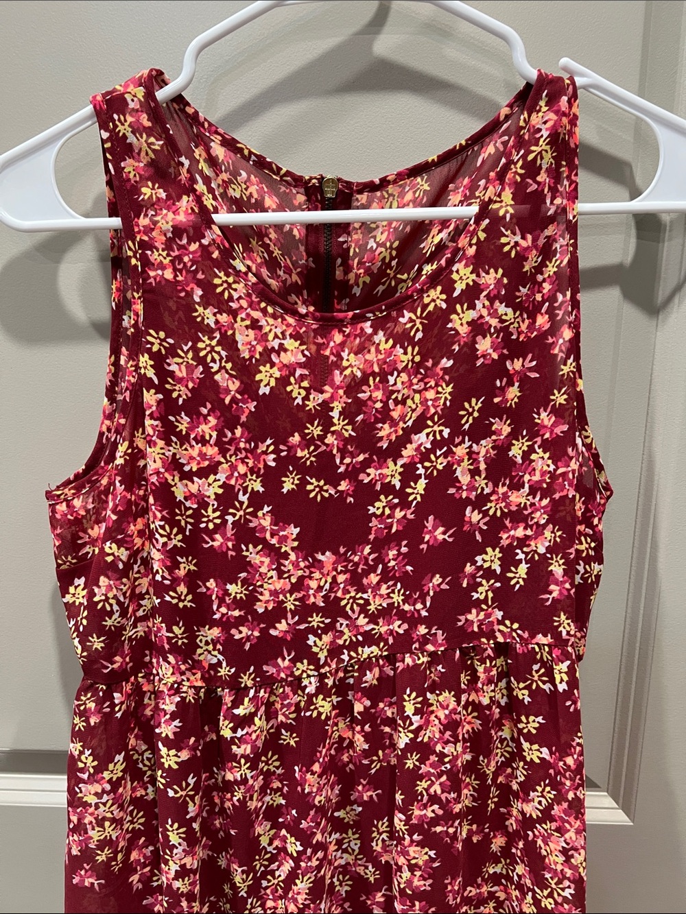 Express Sleeveless Floral Chiffon Dress – Size PS